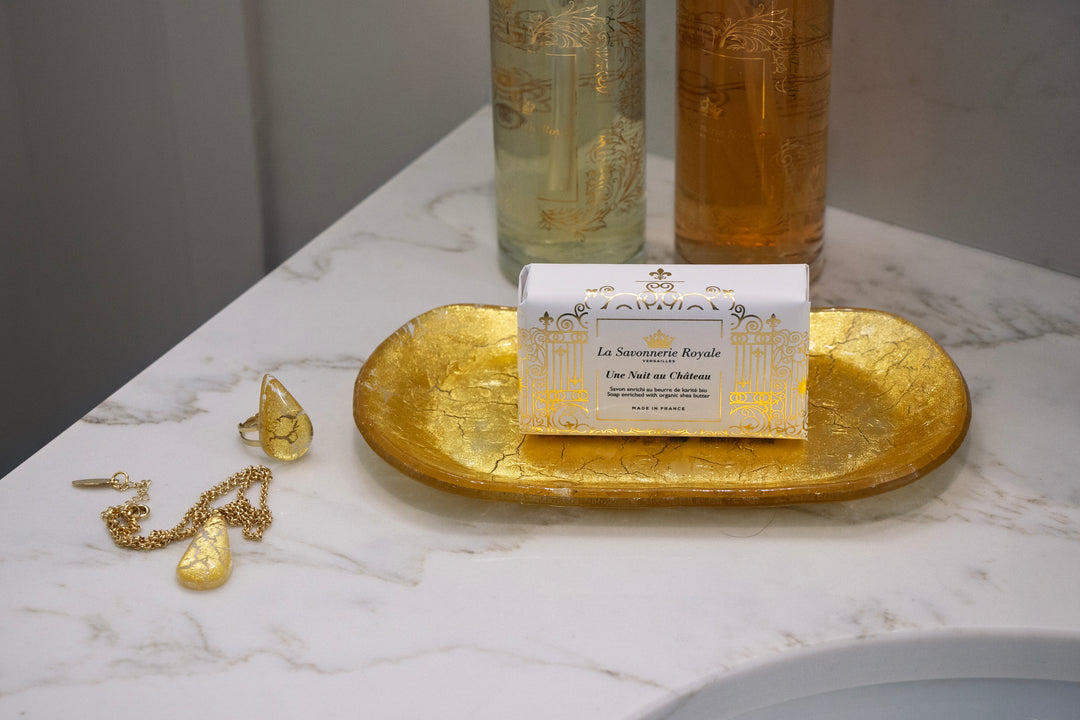 Savonnerie Royale - Décoration en verre de Murano et feuille d'or 24 carats