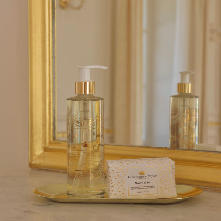 Savon liquide en verre Poudre de Riz